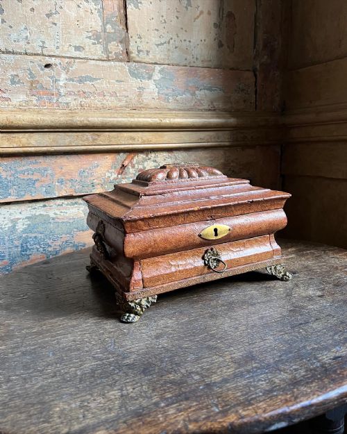 A RARE REGENCY TOOLED LEATHER WORK BOX C1810 - ADDITIONAL PHOTO 7