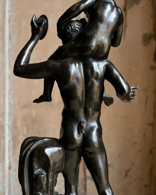 A GRAND TOUR BRONZE SATYR BACCHUS - ADDITIONAL PHOTO 5