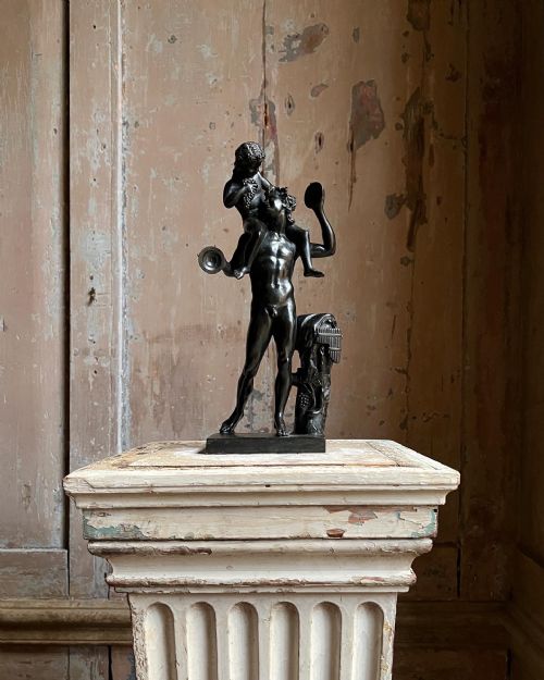 A GRAND TOUR BRONZE SATYR BACCHUS - ADDITIONAL PHOTO 8