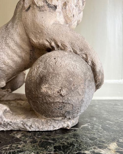 RARE ITALIAN 17TH CENTURY MARBLE LION - ADDITIONAL PHOTO 3