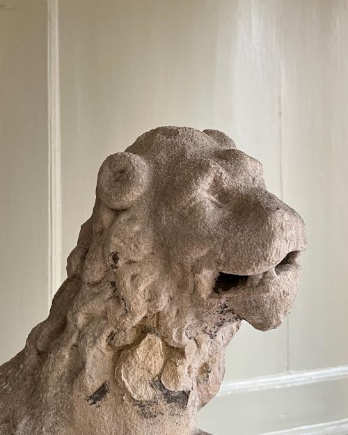 RARE ITALIAN 17TH CENTURY MARBLE LION - ADDITIONAL PHOTO 5