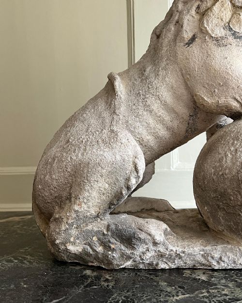 RARE ITALIAN 17TH CENTURY MARBLE LION - ADDITIONAL PHOTO 6