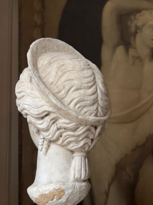 RARE 17TH CENTURY MARBLE HEAD OF JUNO ITALIAN SCULPTURE - ADDITIONAL PHOTO 5
