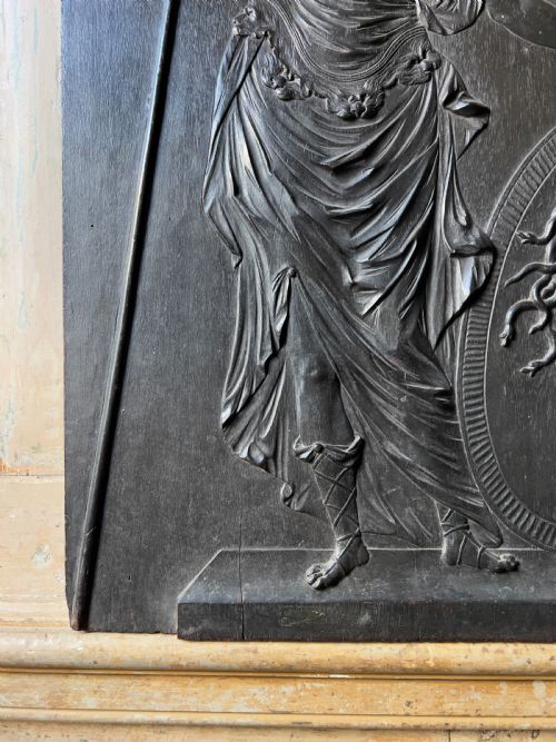 A RARE LOUIS XIV OAK CHIMNEY BOARD C1700 - ADDITIONAL PHOTO 2