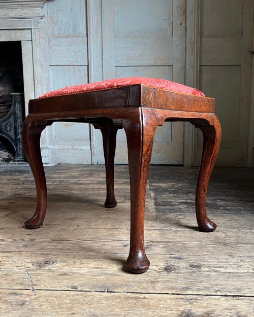 A RARE 18TH CENTURY WALNUT STOOL C1720 - ADDITIONAL PHOTO 2