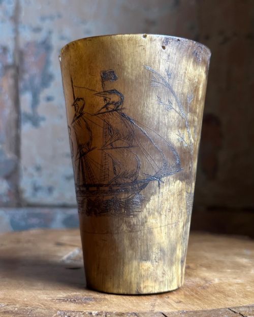 A RARE 18TH CENTURY NAVAL HORN BEAKER - ADDITIONAL PHOTO 4