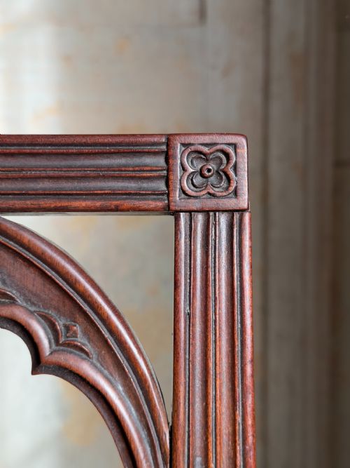 A RARE GEORGIAN GOTHICK MAHOGANY CHAIR C1800 - ADDITIONAL PHOTO 2