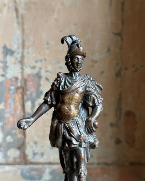 AN EARLY 17TH CENTURY BRONZE MARS IN THE MANNER OF ASPETTI - ADDITIONAL PHOTO 5
