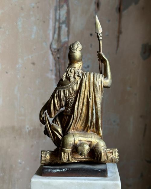 A PAIR OF 19TH CENTURY GILT BRONZE FIGURES OF MARS MINERVA - ADDITIONAL PHOTO 2
