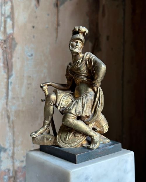 A PAIR OF 19TH CENTURY GILT BRONZE FIGURES OF MARS MINERVA - ADDITIONAL PHOTO 5