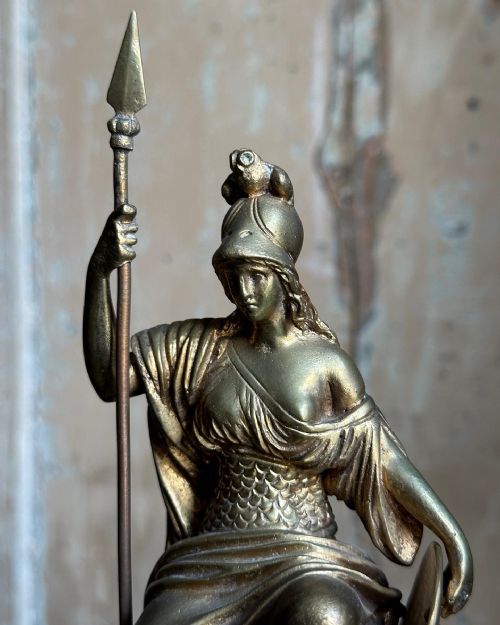 A PAIR OF 19TH CENTURY GILT BRONZE FIGURES OF MARS MINERVA - ADDITIONAL PHOTO 7