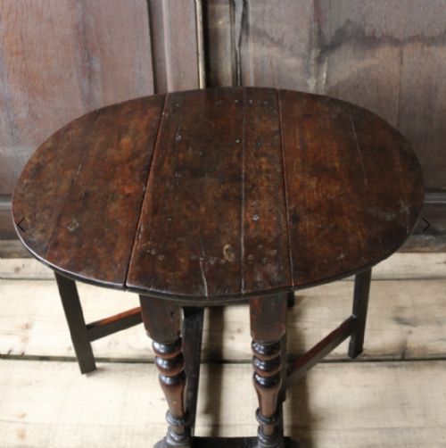 BALUSTER POST OAK GATELEG TABLE - ADDITIONAL PHOTO 1