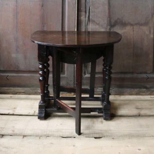 BALUSTER POST OAK GATELEG TABLE - ADDITIONAL PHOTO 2