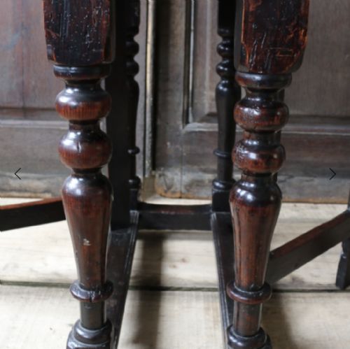 BALUSTER POST OAK GATELEG TABLE - ADDITIONAL PHOTO 3