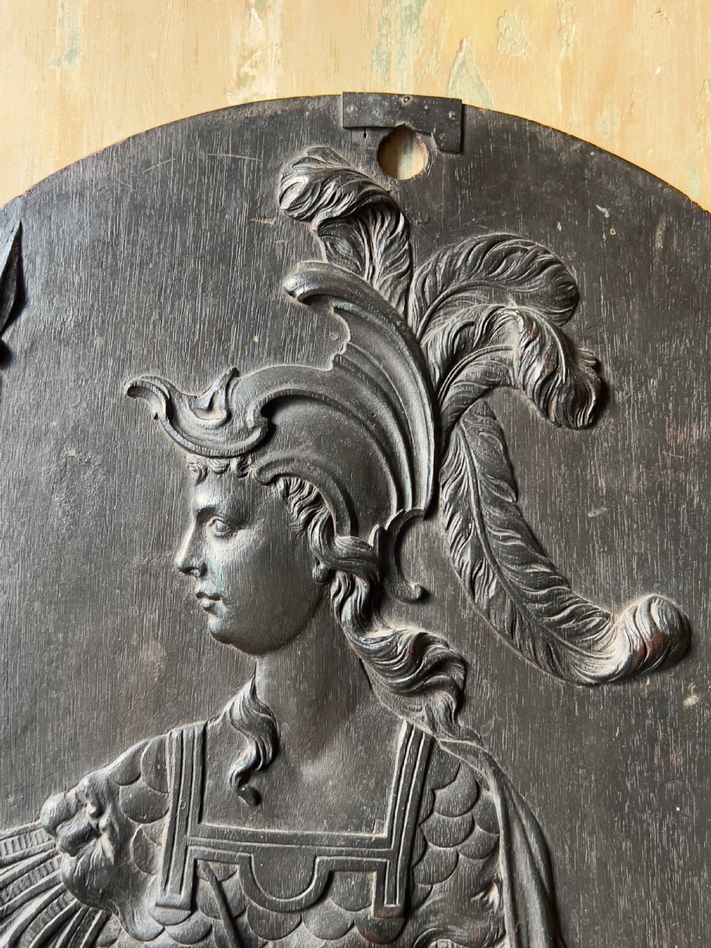 A rare Louis XIV oak chimney board, c.1700 View V