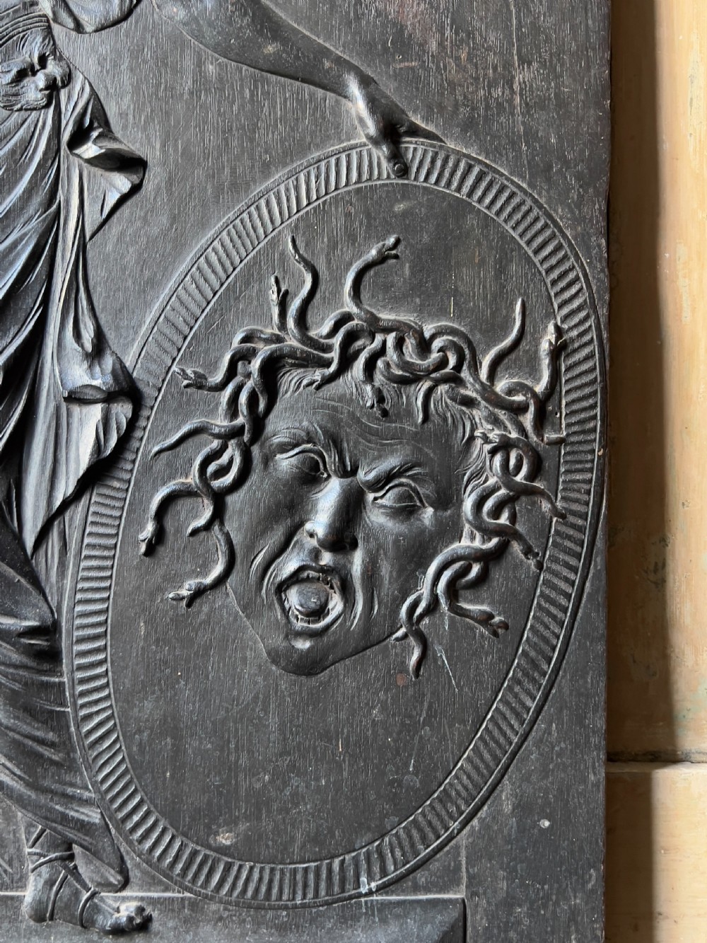 A rare Louis XIV oak chimney board, c.1700 View VI