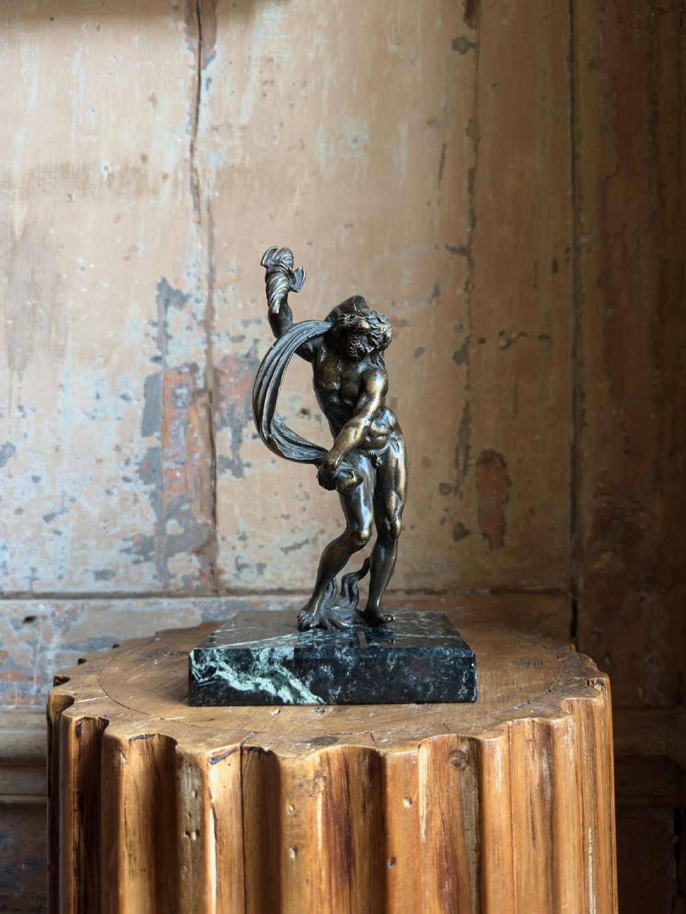A rare 18th century Italian bronze figure of Jupiter