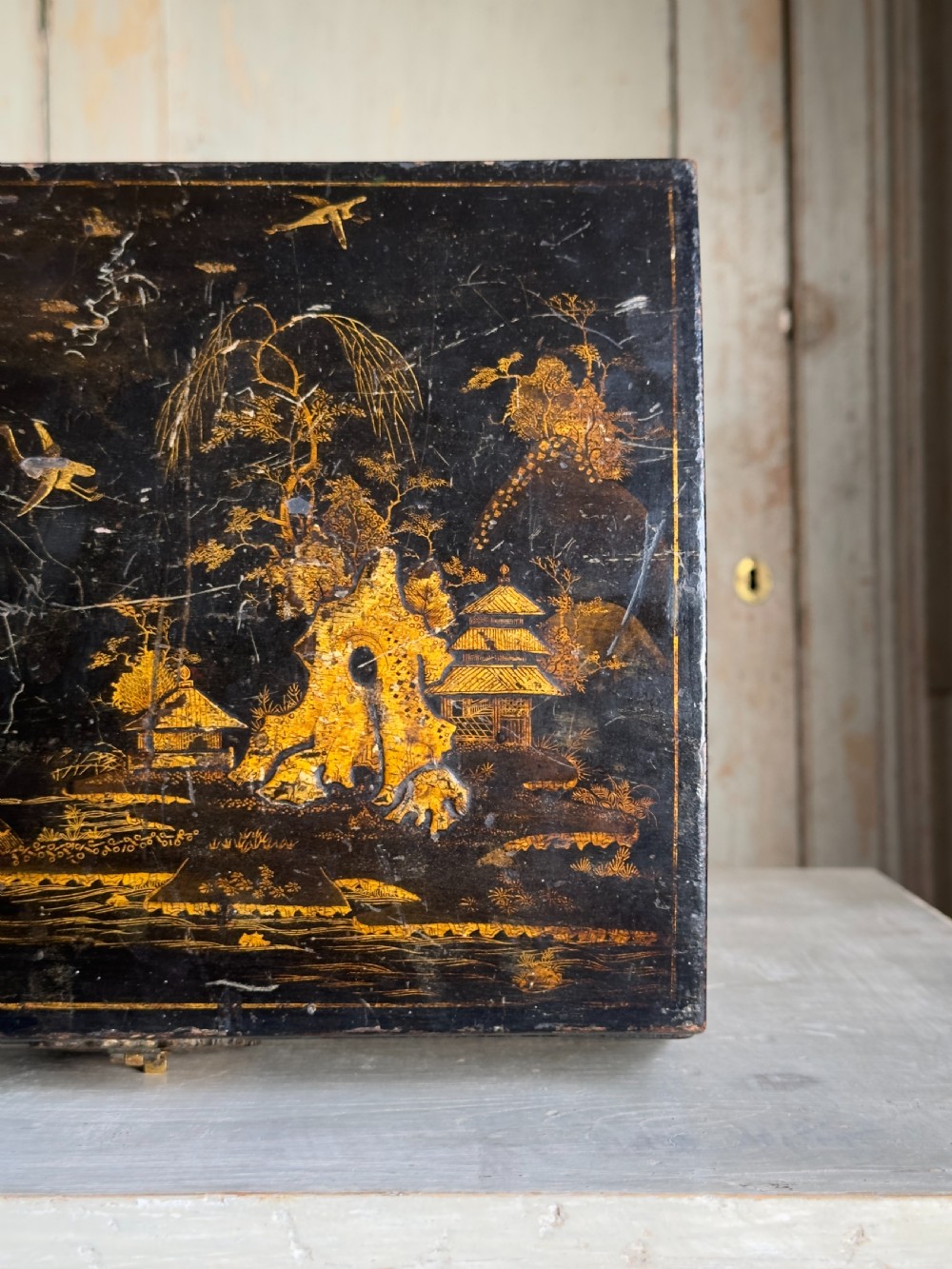 An early 18th century japanned writing box View IV