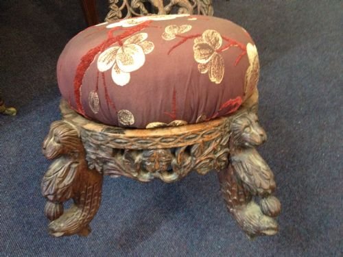Burmese Carved Miniature/Childs Chair View III