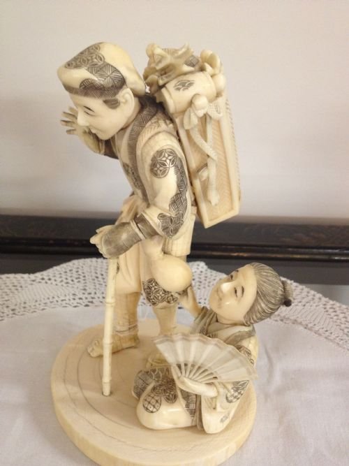 Japanese Meiji Ivory Okimono View II
