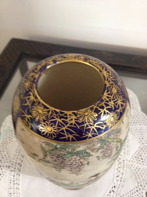 Japanese Satsuma Cylindrical Vase