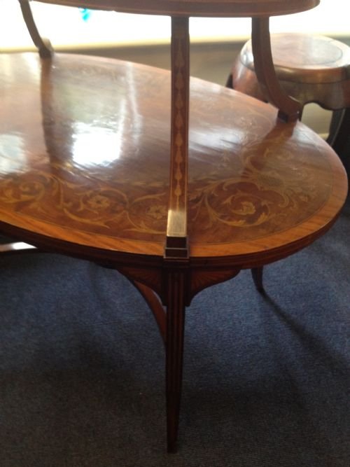 Sheraton Revival Mahogany Inlaid Etagere View IV