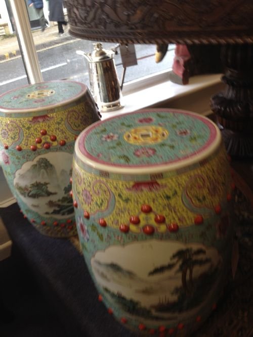 Pair Of Chinese Barrell Garden Seats View II