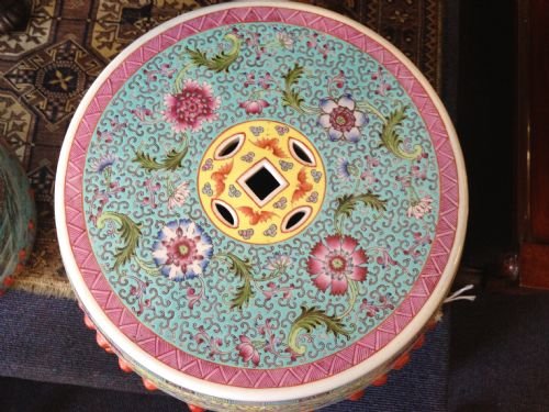 Pair Of Chinese Barrell Garden Seats View III