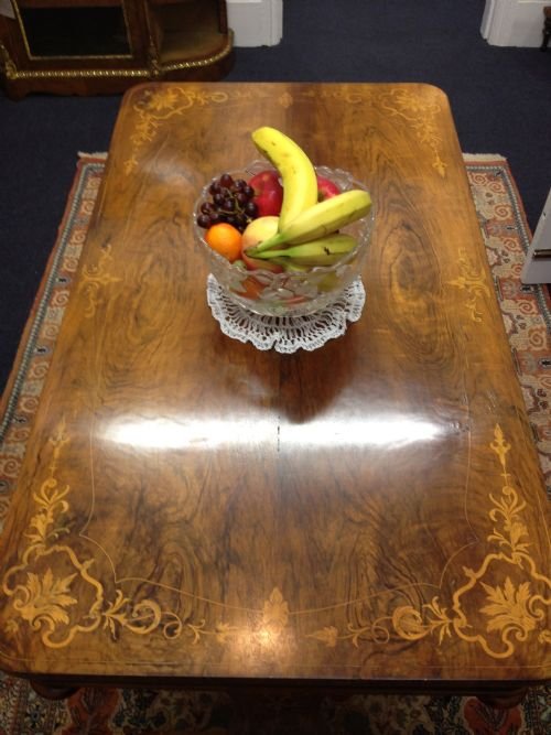 Victorian Walnut Inlaid Centre Table