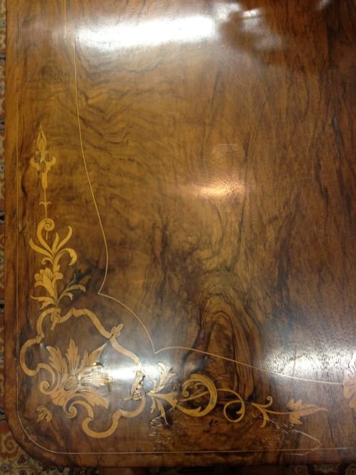 Victorian Walnut Inlaid Centre Table View II