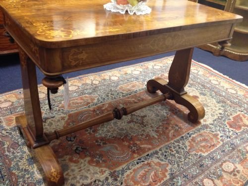 Victorian Walnut Inlaid Centre Table View III