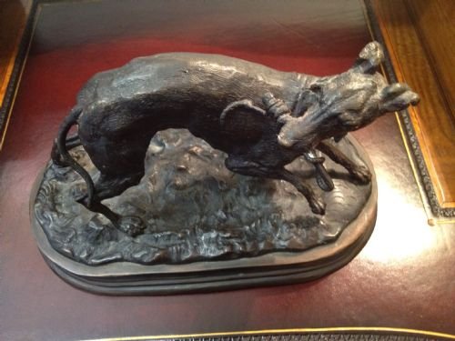 Bronze Hunting Dog  P.j.mene 1810-1871