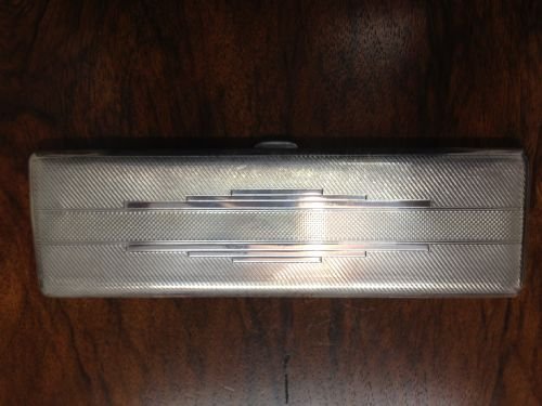 Stylish Art-deco Silver Cheroot Case 1933