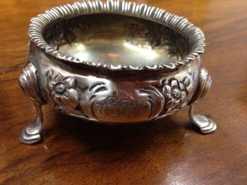 Pair Of Victorian Silver Salts 1878 View II
