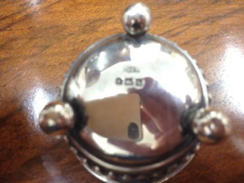 Edwardian Solid Silver Salt 1907 View II