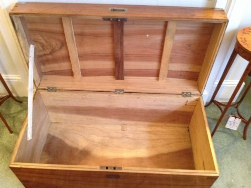Victorian Brass Bound Camphorwood Campaign Trunk View III