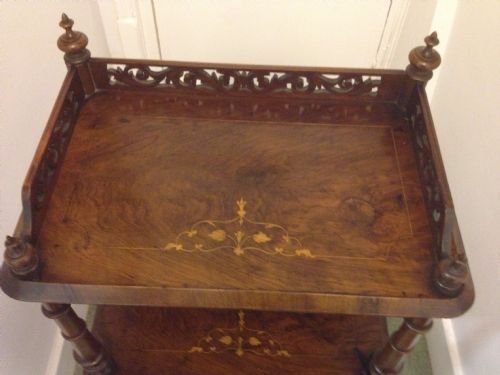 Victorian Walnut Inlaid whatnot View II