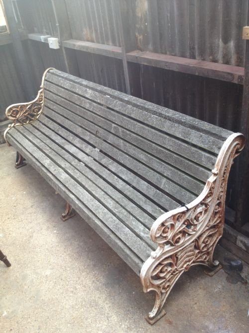 fig 1. Welsh Victorian Cast Iron garden Bench