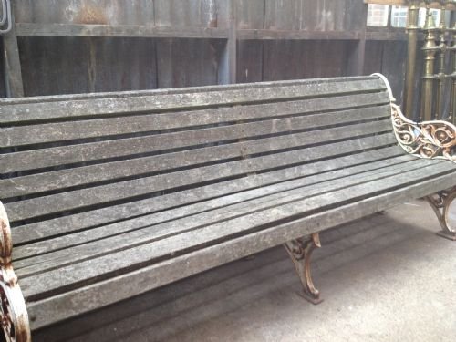 Welsh Victorian Cast Iron garden Bench View IV