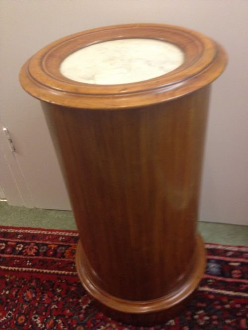 Victorian Cylindrical Pot Cupboard Inset Marble Top