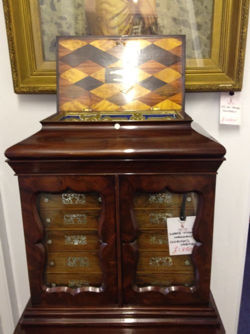 Stunning Victorian Mahogany Collectors Cabinet View V