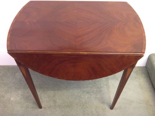Georgian Mahogany D Ended Pembroke Table