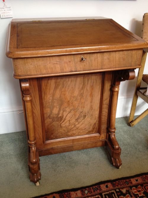 fig 1. Mid Victorian Faded Mahogany Davenport Desk