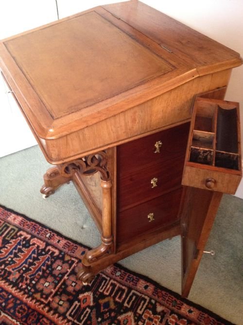 Mid Victorian Faded Mahogany Davenport Desk View III