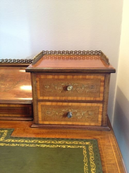 fig 1. Edwardian Inlaid Mahogany Desk By J.Shoolbred & co