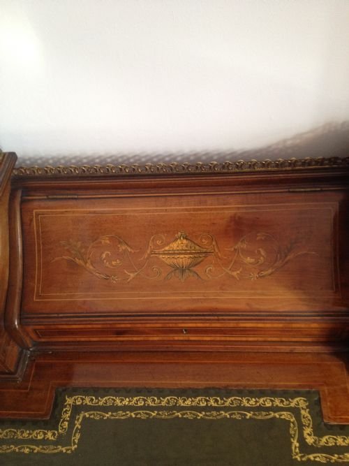 Edwardian Inlaid Mahogany Desk By J.Shoolbred & co View III