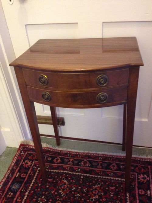 Pair Of Bow Fronted Bedside or Lamp Tables View III