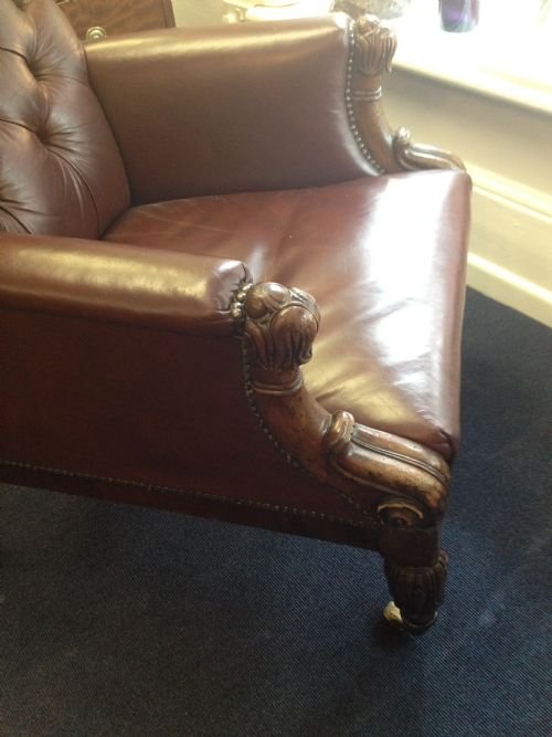 Fabulous Regency Gentlemans Mahogany Library Chair View IV