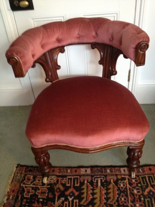 Victorian Mahogany Library Desk Chair
