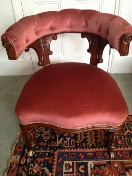 Victorian Mahogany Library Desk Chair View III